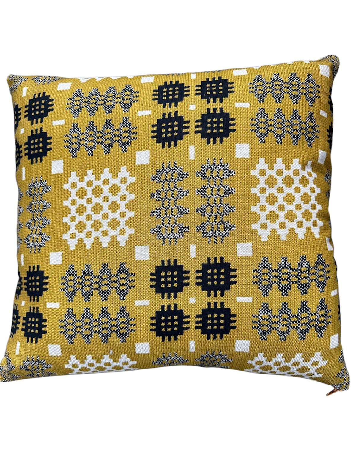 Handmade Welsh Woven Tapestry Design Blanket Pattern Cushion NEW! A Warming Gold 🏴